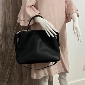 Kate Spade Black Pebbled Leather Shoulder Bag